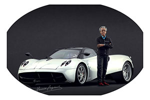 ФИГУРКА КОЛЛЕКЦИОННАЯ HORACIO PAGANI РУЧНАЯ РАБОТА В МАСШТАБЕ 1:18 ГОРАЦИО ПАГАНИ