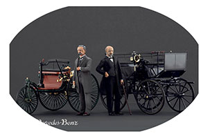 ФИГУРКА КОЛЛЕКЦИОННАЯ KARL BENZ & GOTTLIEB DAIMLER / НАБОР 2 ФИГУРКИ 1:18 КАРЛ БЕНЦ И ГОТТЛИБ ДАЙМЛЕР