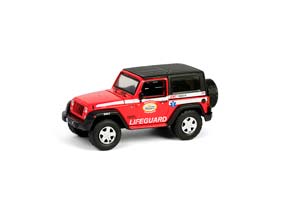 JEEP WRANGLER 4X4 "VOLUSIA COUNTY FLORIDA BEACH SAFETY OCEAN RESCUE LIFEGUARD/EMT" 2011 (ДЛИНА МОДЕЛИ 6-10 СМ)