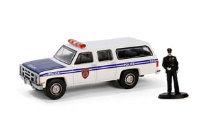 GMC SUBURBAN 2500 "NEW YORK CITY TRANSIT POLICE DEPARTMENT" С ФИГУРКОЙ 1985 (ДЛИНА МОДЕЛИ 6-10 СМ)