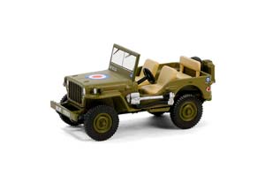 WILLYS JEEP "BRITISH ARMY COMMAND CAR" 1942 MILITARY GREEN (ДЛИНА МОДЕЛИ 6-10 СМ)