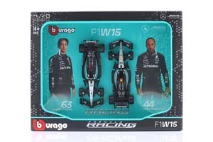 2-CAR SET HAMILTON #44 & RUSSELL #63 MERCEDES-AMG W15 FORMULA 1 2024 / 2-CAR СЕТ ХЭМИЛТОН РУССЕЛЛ МЕРСЕДЕС-АМГ W15 ФОРМУЛА-1