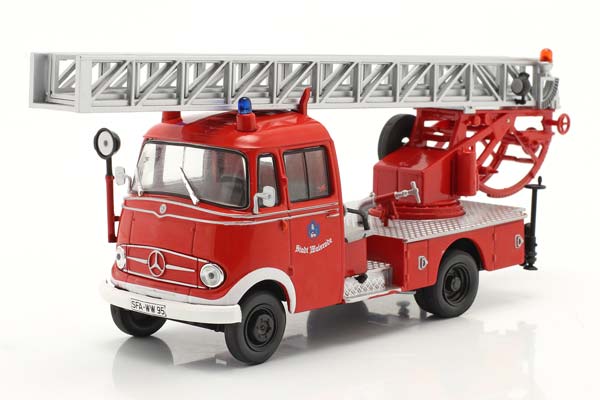 MERCEDES-BENZ L319 FIRE DEPARTMENT WALSRODE WITH TURNTABLE LADDER RED / МЕРСЕДЕС-БЕНЦ L319 ФИРЕ ДЕПАРТМЕНТ ВАЛСРОДЕ ПОВОРОТНАЯ ВИТРИНА ЛАДДЕР КРАСНЫЙ