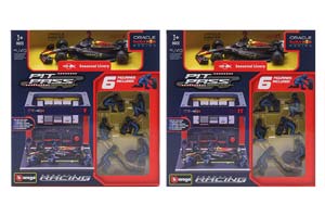 SET 2X PIT STOP DIORAMA VERSTAPPEN & PEREZ RED BULL FORMULA 1 2024 / СЕТ 2X ПИТ СТОП ДИОРАМА ВЕРСТАППЕН ПЕРЕЗ РЕД БУЛЛ ФОРМУЛА-1