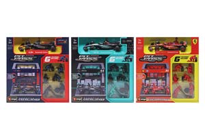 SET 3X PIT STOP DIORAMA VERSTAPPEN / СЕТ 3X ПИТ СТОП ДИОРАМА ВЕРСТАППЕН