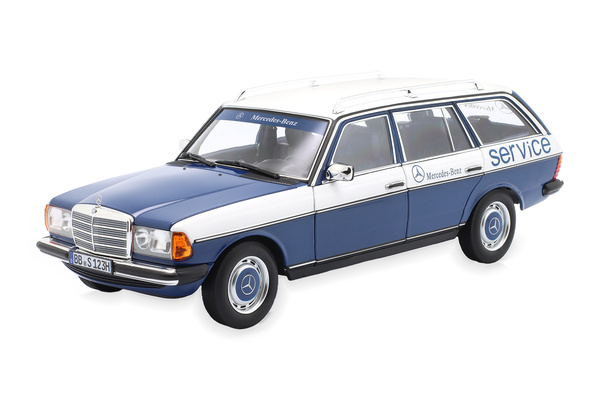 MERCEDES 200 S123 T-MODELL MERCEDES BENZ SERVICE 1980-1985 BLUE WHITE SPECIAL EDITION OF MERCEDES / МЕРСЕДЕС 200 S123 Т-МОДЕЛЛ МЕРСЕДЕС-БЕНЦ СЛУЖЕБНЫЙ СИНИЙ БЕЛЫЙ СПЕЦИАЛЬНАЯ