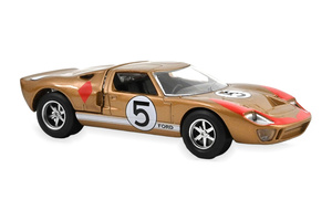 FORD GT40 #5 1966 ЗОЛОТИСТЫЙ (ИЗ К/Ф FORD ПРОТИВ FERRARI) / ФОРД GT40 ИЗ ФИЛЬМА ФОРД ПРОТИВ ФЕРРАРИ ЗОЛОТИСТЫЙ