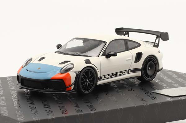 PORSCHE 911 (991 II) GT3 RS MR MANTHEY RACING WHITE / ПОРШЕ 911 991 2 ГТ3 RS МР MANTHEY БЕЛЫЙ БЕЛЫЙ СВЕТЛЫЙ СИНИЙ ОРАНЖЕВЫЙ