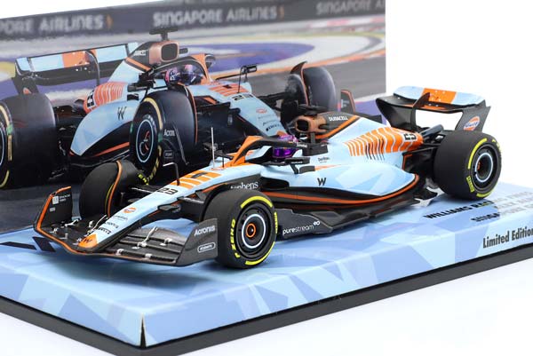 WILLIAMS FW45 GULF DESIGN #23 SINGAPORE GP FORMULA 1 2023 A. ALBON / ВИЛЬЯМС FW45 ЛИВРЕЯ GULF ГРАН-ПРИ СИНГАПУРА ФОРМУЛА-1 АЛЕКС АЛБОН