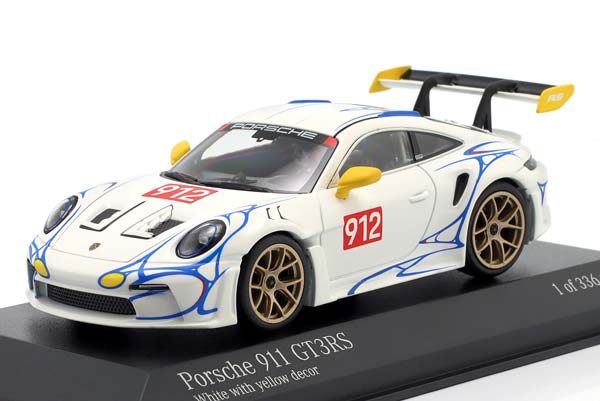 PORSCHE 911 (992) GT3 RS YEAR 2023 WHITE / YELLOW / ПОРШЕ 911 992 ГТ3 RS БЕЛЫЙ ЖЕЛТЫЙ