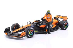 MCLAREN MCL38 #4 WINNER MIAMI GP FORMULA 1 2024 WITH FIGURE L. NORRIS / МАКЛАРЕН MCL38 ПОБЕДИТЕЛЬ МИАМИ ГРАН-ПРИ ФОРМУЛА-1 ФИГУРКА НОРРИС