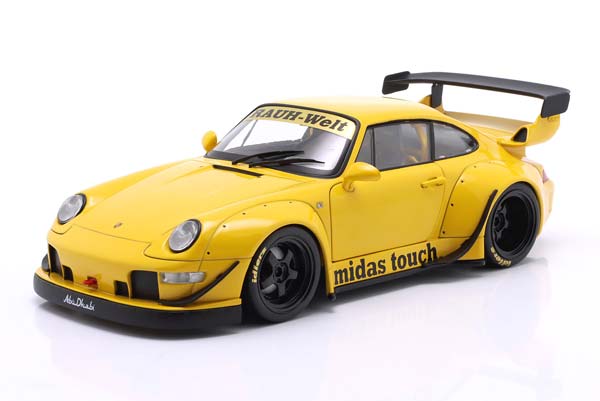 PORSCHE 911 (993) RWB RAUH-WELT MIDAS TOUCH 2023 YELLOW / ПОРШЕ 911 993 RWB RAUH-WELT MIDAS TOUCH ЖЕЛТЫЙ