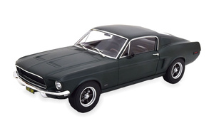 FORD MUSTANG FASTBACK COUPE 1968 MATT-GREENMETALLIC / ФОРД МУСТАНГ ФАСТБЭК КУПЕ МАТОВЫЙ ЗЕЛЕНЫЙ МЕТАЛЛИК