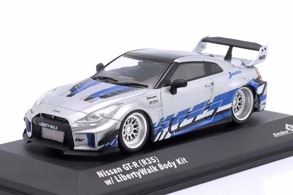 NISSAN SKYLINE GT-R (R34) LIBERTY WALK BODY KIT 2020 SILVER / НИССАН СКАЙЛАЙН ГТ-Р R34 ЛИБЕРТЙ ВАЛК БОДЙ НАБОР СЕРЕБРИСТЫЙ