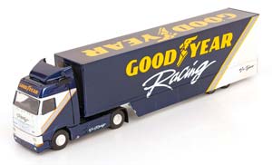 VOLVO FH12 GOOD YEAR RACING RACE TRANSPORTER WITH ACESSORIES / ВОЛЬВО FH12 ГУД РАКЕ ТРАНСПОРТЕР АКЕССОРИЕС