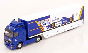 VOLVO FH12 420 LIGIER F1 RACE TRANSPORTER 1996 WITH ACESSORIES / ВОЛЬВО FH12 420 ЛИГИЕР ФОРМУЛА-1 РАКЕ ТРАНСПОРТЕР АКЕССОРИЕС