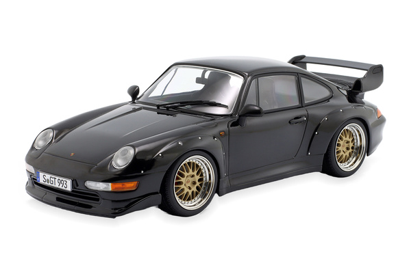 PORSCHE 911 (993) GT2 WITH BBS RIMS 1996 BLACK / ПОРШЕ 911 993 ГТ2 ББС ДИСКИ ЧЕРНЫЙ