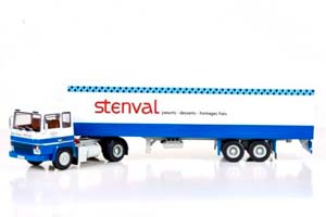 BERLIET TR280 СЕДЕЛЬНЫЙ ТЯГАЧ С ПОЛУПРИЦЕПОМ-РЕФРИЖЕРАТОРОМ STENVAL 1973 / БЕРЛИЕ TR280 СТЕНВАЛ СИНИЙ