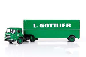 SAVIEM JL 23 (1957) СЕДЕЛЬНЫЙ ТЯГАЧ С ПОЛУПРИЦЕПОМ GOTTLIEB / САВИЕМ ДЖЛ 23 ГОТТЛИЕБ ЗЕЛЕНЫЙ