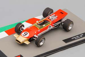 LOTUS 49B #9 ПОБЕДИТЕЛЬ ГРАН-ПРИ МОНАКО ЧЕМПИОНАТ МИРА FORMULA 1 (1968) GRAHAM HILL / ЛОТУС 49B ФОРМУЛА-1 ГРЭМ ХИЛЛ КРАСНЫЙ