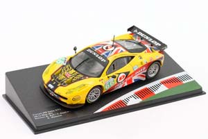 FERRARI 458 ITALIA GT2 #66 24 ЧАСА ЛЕ-МАНА 2011 R.BELL, T.SUGDEN, X.MAASSEN / ФЕРРАРИ 458 ИТАЛИА ГТ2 24 БЕЛЛ СУГДЕН КС МААССЕН ЖЕЛТЫЙ