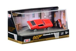 FORD MUSTANG MACH I JAMES BOND 007 - DIAMONDS ARE FOREVER 1971 (ДИОРАМА ИЗ ФИЛЬМА ПРО ДЖЕЙМСА БОНДА) / ФОРД МУСТАНГ МАЧ ДЖЕЙМС БОНД 007 ДИАМОНДС АРЕ ФОРЕВЕР КРАСНЫЙ