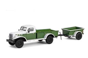 DODGE POWER WAGON С ПРИЦЕПОМ НА 1/4 ТОННЫ 1950 / ДОДЖ ПОВЕР ВАГОН 1/4 ЗЕЛЕНЫЙ