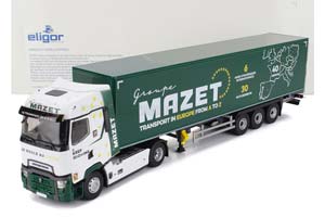 RENAULT T-LINE СЕДЕЛЬНЫЙ ТЯГАЧ C ПОЛУПРИЦЕПОМ MAZET 2023 / РЕНО Т-ЛИНЕ МАЗЕТ ЗЕЛЕНЫЙ