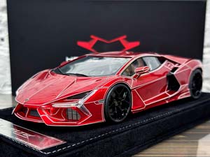 LAMBORGHINI REVUELTO METALLIC RED/WHITE STRIPE / ЛАМБОРГИНИ РЕВУЭЛЬТО КРАСНЫЙ МЕТАЛЛИК/БЕЛАЯ ПОЛОСА (ЛИМИТ 08/30)