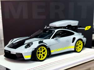 PORSCHE 911 (992) GT3 RS LUGGAGE ICE GREY METALLIC/YELLOW LIVERY WITH YELLOW WHEELS / ПОРШЕ 911 992 GT3 RS LUGGAGE ЛЕДЯНОЙ СЕРЫЙ МЕТАЛЛИК/ЖЕЛТЫЙ ЛИВРЕЯ С ЖЕЛТЫЙ КОЛЕСА