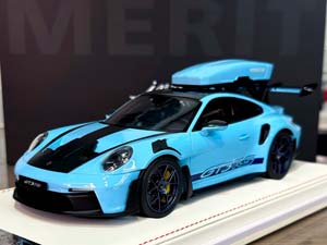 PORSCHE 911 (992) GT3 RS LUGGAGE GULF BLUE/BLUE LIVERY WITH BLUE WHEELS / ПОРШЕ 911 992 GT3 RS LUGGAGE GULF BLUE/СИНЯЯ ЛИВРЕЯ С СИНИМИ КОЛЕСАМИ