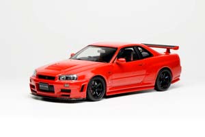 NISSAN SKYLINE GT-R (R34) CUSTOMIZED VERSION ACTIVE RED / НИССАН СКАЙЛАЙН GT-R R34 КАСТОМНАЯ ВЕРСИЯ ACTIVE КРАСНЫЙ