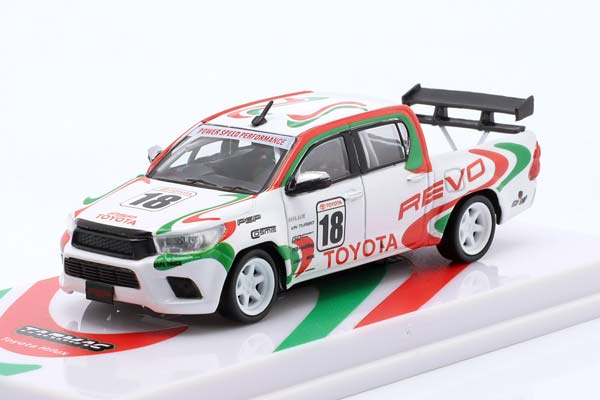 TOYOTA HILUX RACING #18 PICK-UP WHITE / RED / GREEN / ТОЙОТА ХИЛУКС ПИК-УП БЕЛЫЙ КРАСНЫЙ ЗЕЛЕНЫЙ