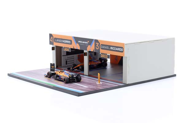 PIT GARAGE DIORAMA MCLAREN FORMULA 1 TEAM 2022 / ПИТ ГАРАГЕ ДИОРАМА МАКЛАРЕН ФОРМУЛА-1 КОМАНДА
