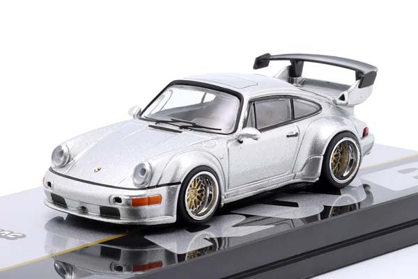 PORSCHE 911 (964) RWB RAUH-WELT SILVER METALLIC / ПОРШЕ 911 964 RWB RAUH-WELT СЕРЕБРИСТЫЙ МЕТАЛЛИК