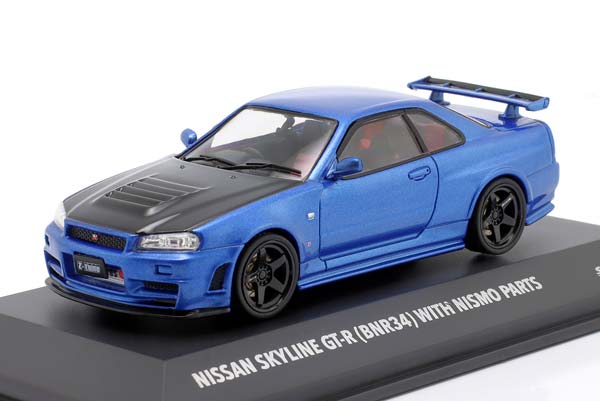 NISSAN SKYLINE GT-R (BNR34) NISMO PARTS YEAR 2005 BLUE METALLIC / НИССАН СКАЙЛАЙН ГТ-Р BNR34 НИСМО PARTS СИНИЙ МЕТАЛЛИК