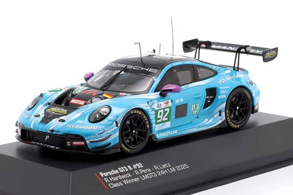 PORSCHE 911 GT3 R #92 WINNER LMGT3 24H LEMANS 2025 MANTHEY 1ST PHORM / ПОРШЕ 911 ГТ3 ПОБЕДИТЕЛЬ LMGT3 24 ЧАСА ЛЕ-МАН MANTHEY 1 МЕСТО ФОРМ