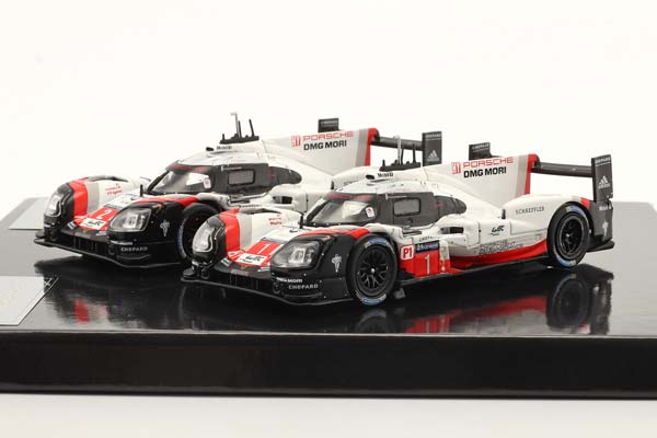 2-CAR SET PORSCHE 919 HYBRID #1 #2 WINNER 24H LEMANS 2017 / НАБОР ИЗ 2 МОДЕЛЕЙ ПОРШЕ 919 ГИБРИД ПОБЕДИТЕЛЬ 24 ЧАСА ЛЕ-МАН