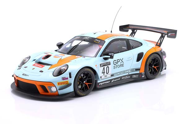 PORSCHE 911 GT3 R #40 GULF GPX 24H SPA 2020 DELÉTRAZ, DUMAS, PREINING / ПОРШЕ 911 ГТ3 ГУЛФ ДЖИ-ПИ-ИКС 24 ЧАСА СПА ДЕЛЕТРАЗ ДУМАС ПРЕЙНИНГ
