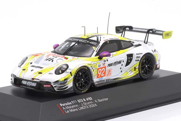 PORSCHE 911 GT3 R #92 24H LEMANS 2024 BACHLER, MALYKHIN, STURM / ПОРШЕ 911 ГТ3 24 ЧАСА ЛЕ-МАН БАЧЛЕР МАЛЙКХИН СТУРМ