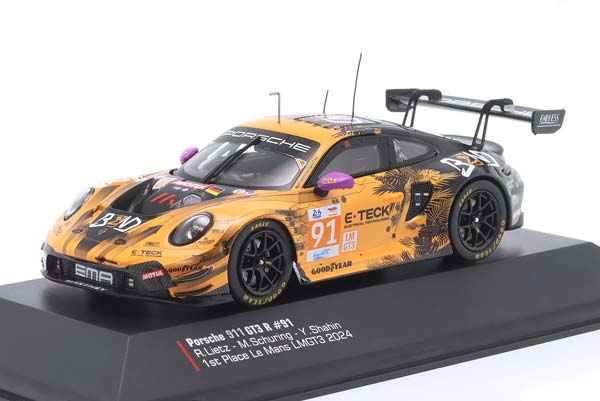 PORSCHE 911 GT3 R #91 CLASS WINNER 24H LEMANS 2024 LIETZ, SCHURING, SHAHIN / ПОРШЕ 911 ГТ3 КЛАСС ПОБЕДИТЕЛЬ 24 ЧАСА ЛЕ-МАН ЛИЕЦ ШУРИНГ ШАХИН