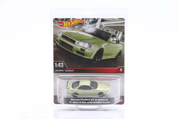 NISSAN SKYLINE GT-R (BNR34) V-SPEC II NISMO PARTS LIGHT GREEN METALLIC HOT WHEELS / НИССАН СКАЙЛАЙН ГТ-Р BNR34 В-СПЕК 2 НИСМО PARTS СВЕТЛЫЙ ЗЕЛЕНЫЙ МЕТАЛЛИК ХОТ ВХИЛС СВЕТЛО