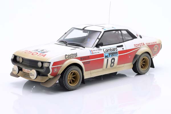 TOYOTA CELICA 2000 GT (RA21) #18 RAC RALLYE 1977 DIRTY VERSION THERIER, VIAL / ТОЙОТА СЕЛИКА ГТ RA21 РАЛЛИ RAC ГРЯЗНАЯ ВЕРСИЯ ТЕРИЕР ВИАЛ