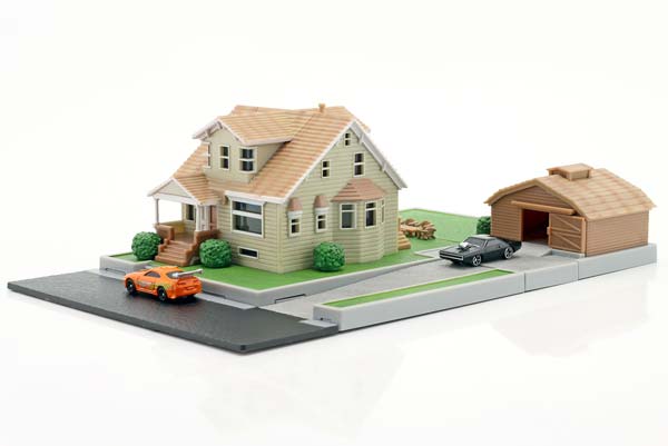DOM TORETTO'S A HOUSE WITH GARAGE FAST & FURIOUS DIORAMA SET JADA TOYS / ДОМ ТОРЕТТО ХУСЕ ГАРАГЕ ФАСТ ФУРИОУС ДИОРАМА НАБОР ДЖАДА ТОЙС