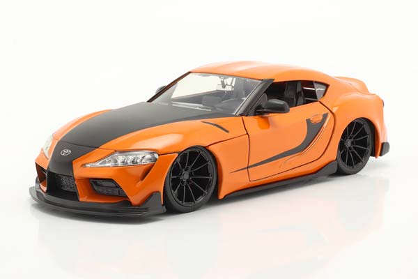HAN'S TOYOTA GR SUPRA FAST & FURIOUS 9 (2021) ORANGE / BLACK JADA TOYS / ХАН ТОЙОТА ГР СУПРА ФАСТ ФУРИОУС 9 ОРАНЖЕВЫЙ ЧЕРНЫЙ ДЖАДА ТОЙС