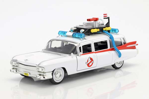 CADILLAC ECTO-1 OUT THE MOVIE GHOSTBUSTERS 1984 WHITE JADA TOYS / КАДИЛЛАК ECTO-1 УТ МОВИЕ ГХОСТБУСТЕРС БЕЛЫЙ ДЖАДА ТОЙС