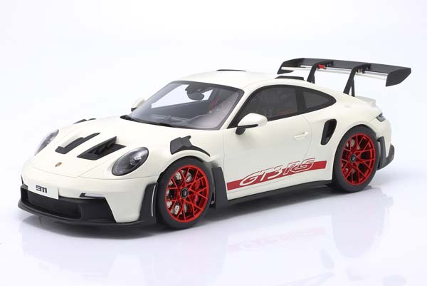 PORSCHE 911 (992) GT3 RS 2022 TRIBUTE CARRERA RS WHITE / RED / ПОРШЕ 911 992 ГТ3 RS В ЧЕСТЬ КАРРЕРА БЕЛЫЙ КРАСНЫЙ