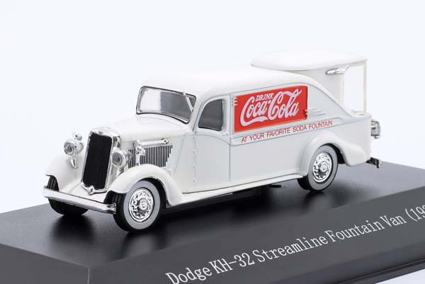 DODGE KH-32 STREAMLINE VAN FOUNTAIN COCA-COLA CONSTRUCTION YEAR 1934 WHITE / RED / ДОДЖ KH-32 СТРИМЛИНЕ ФУРГОН ФУНТАЙН КОКА-КОЛА БЕЛЫЙ КРАСНЫЙ