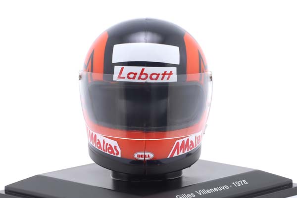 ШЛЕМ GILLES VILLENEUVE SCUDERIA FERRARI #12 FORMULA 1 1978 / ЖИЛЬ ВИЛЬНЕВ СКУДЕРИЯ ФЕРРАРИ ФОРМУЛА-1