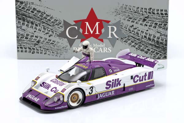 JAGUAR XJR-12 #3 WINNER 24H LEMANS 1990 WITH DRIVER FIGURE / ЯГУАР XJR-12 ПОБЕДИТЕЛЬ 24 ЧАСА ЛЕ-МАН ФИГУРКА ПИЛОТА
